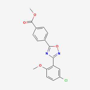 molecular formula C17H13ClN2O4 B5404014 methyl 4-[3-(5-chloro-2-methoxyphenyl)-1,2,4-oxadiazol-5-yl]benzoate 