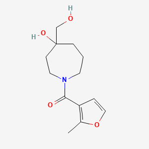 molecular formula C13H19NO4 B5404026 4-(hydroxymethyl)-1-(2-methyl-3-furoyl)-4-azepanol 
