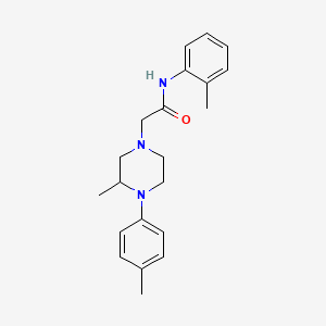 molecular formula C21H27N3O B5404061 2-[3-methyl-4-(4-methylphenyl)-1-piperazinyl]-N-(2-methylphenyl)acetamide 
