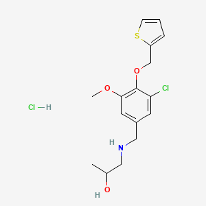molecular formula C16H21Cl2NO3S B5404074 1-{[3-chloro-5-methoxy-4-(2-thienylmethoxy)benzyl]amino}-2-propanol hydrochloride 