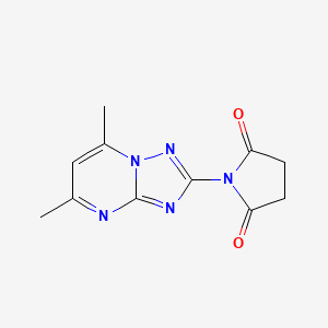 molecular formula C11H11N5O2 B5404092 1-(5,7-dimethyl[1,2,4]triazolo[1,5-a]pyrimidin-2-yl)-2,5-pyrrolidinedione 