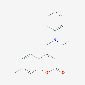 molecular formula C19H19NO2 B5404103 4-{[ethyl(phenyl)amino]methyl}-7-methyl-2H-chromen-2-one 