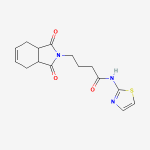 molecular formula C15H17N3O3S B5404126 4-(1,3-dioxo-1,3,3a,4,7,7a-hexahydro-2H-isoindol-2-yl)-N-1,3-thiazol-2-ylbutanamide 