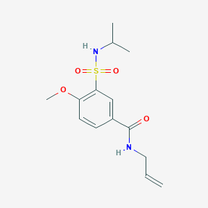 molecular formula C14H20N2O4S B5404137 N-allyl-3-[(isopropylamino)sulfonyl]-4-methoxybenzamide 