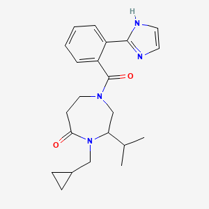 molecular formula C22H28N4O2 B5404144 4-(cyclopropylmethyl)-1-[2-(1H-imidazol-2-yl)benzoyl]-3-isopropyl-1,4-diazepan-5-one 