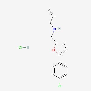 molecular formula C14H15Cl2NO B5404154 N-{[5-(4-chlorophenyl)-2-furyl]methyl}-2-propen-1-amine hydrochloride 