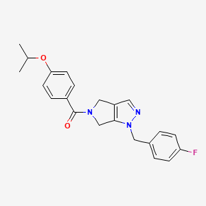 molecular formula C22H22FN3O2 B5404159 1-(4-fluorobenzyl)-5-(4-isopropoxybenzoyl)-1,4,5,6-tetrahydropyrrolo[3,4-c]pyrazole 