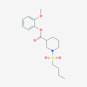 molecular formula C17H25NO5S B5404163 2-methoxyphenyl 1-(butylsulfonyl)-3-piperidinecarboxylate 