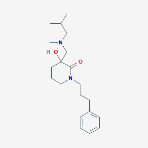 3-hydroxy-3-{[isobutyl(methyl)amino]methyl}-1-(3-phenylpropyl)piperidin-2-one