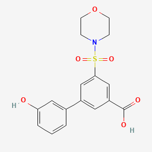 molecular formula C17H17NO6S B5404217 3'-hydroxy-5-(morpholin-4-ylsulfonyl)biphenyl-3-carboxylic acid 