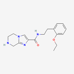 molecular formula C17H22N4O2 B5404229 N-[2-(2-ethoxyphenyl)ethyl]-5,6,7,8-tetrahydroimidazo[1,2-a]pyrazine-2-carboxamide 