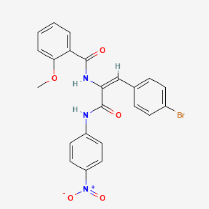 molecular formula C23H18BrN3O5 B5404248 N-(2-(4-bromophenyl)-1-{[(4-nitrophenyl)amino]carbonyl}vinyl)-2-methoxybenzamide 