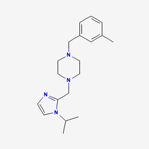 molecular formula C19H28N4 B5404278 1-[(1-isopropyl-1H-imidazol-2-yl)methyl]-4-(3-methylbenzyl)piperazine 
