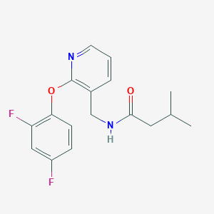molecular formula C17H18F2N2O2 B5404295 N-{[2-(2,4-difluorophenoxy)pyridin-3-yl]methyl}-3-methylbutanamide 