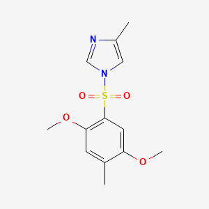 molecular formula C13H16N2O4S B5404296 1-[(2,5-dimethoxy-4-methylphenyl)sulfonyl]-4-methyl-1H-imidazole 