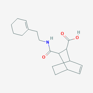 molecular formula C18H25NO3 B5404308 3-({[2-(1-cyclohexen-1-yl)ethyl]amino}carbonyl)bicyclo[2.2.2]oct-5-ene-2-carboxylic acid 