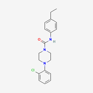 molecular formula C19H22ClN3O B5404338 4-(2-chlorophenyl)-N-(4-ethylphenyl)-1-piperazinecarboxamide 