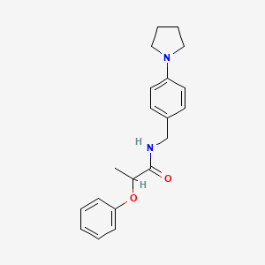 molecular formula C20H24N2O2 B5404346 2-phenoxy-N-[4-(1-pyrrolidinyl)benzyl]propanamide 