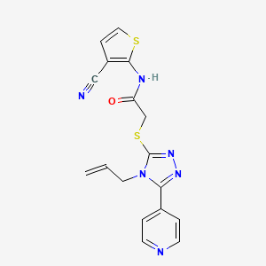 molecular formula C17H14N6OS2 B5404359 2-{[4-allyl-5-(4-pyridinyl)-4H-1,2,4-triazol-3-yl]thio}-N-(3-cyano-2-thienyl)acetamide 