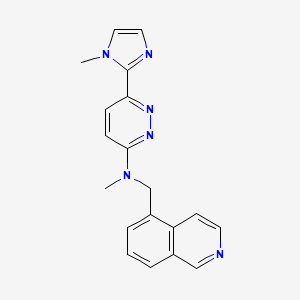 molecular formula C19H18N6 B5404366 N-(isoquinolin-5-ylmethyl)-N-methyl-6-(1-methyl-1H-imidazol-2-yl)pyridazin-3-amine 