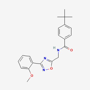 molecular formula C21H23N3O3 B5404390 4-tert-butyl-N-{[3-(2-methoxyphenyl)-1,2,4-oxadiazol-5-yl]methyl}benzamide 