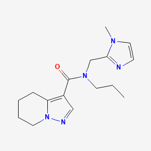 molecular formula C16H23N5O B5404416 N-[(1-methyl-1H-imidazol-2-yl)methyl]-N-propyl-4,5,6,7-tetrahydropyrazolo[1,5-a]pyridine-3-carboxamide 
