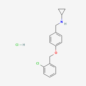 molecular formula C17H19Cl2NO B5404437 N-{4-[(2-chlorobenzyl)oxy]benzyl}cyclopropanamine hydrochloride 