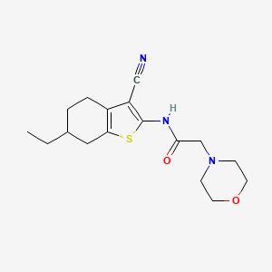molecular formula C17H23N3O2S B5404459 N-(3-cyano-6-ethyl-4,5,6,7-tetrahydro-1-benzothien-2-yl)-2-(4-morpholinyl)acetamide 