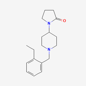 molecular formula C18H26N2O B5404461 1-[1-(2-ethylbenzyl)piperidin-4-yl]pyrrolidin-2-one 