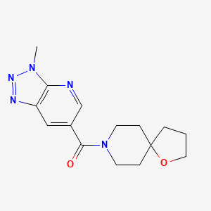molecular formula C15H19N5O2 B5404473 8-[(3-methyl-3H-[1,2,3]triazolo[4,5-b]pyridin-6-yl)carbonyl]-1-oxa-8-azaspiro[4.5]decane 