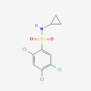 molecular formula C9H8Cl3NO2S B5404499 2,4,5-trichloro-N-cyclopropylbenzenesulfonamide 