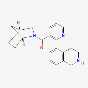 molecular formula C21H23N3O B5404510 5-{3-[(1R*,4S*)-2-azabicyclo[2.2.1]hept-2-ylcarbonyl]pyridin-2-yl}-1,2,3,4-tetrahydroisoquinoline 