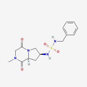 molecular formula C15H20N4O4S B5404514 N-benzyl-N'-[(7S,8aS)-2-methyl-1,4-dioxooctahydropyrrolo[1,2-a]pyrazin-7-yl]sulfamide 