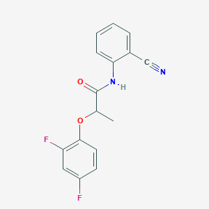 molecular formula C16H12F2N2O2 B5404524 N-(2-cyanophenyl)-2-(2,4-difluorophenoxy)propanamide 