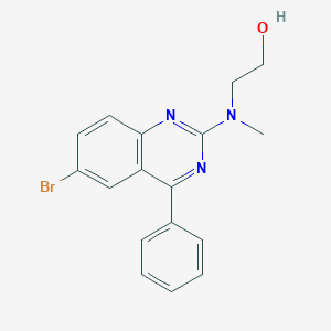 molecular formula C17H16BrN3O B5404538 2-[(6-bromo-4-phenylquinazolin-2-yl)(methyl)amino]ethanol CAS No. 874622-82-9