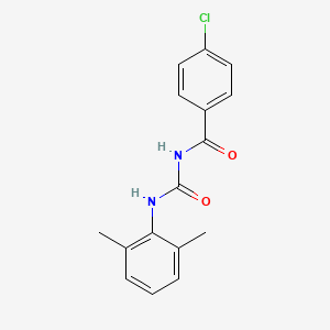 molecular formula C16H15ClN2O2 B5404542 4-chloro-N-{[(2,6-dimethylphenyl)amino]carbonyl}benzamide 