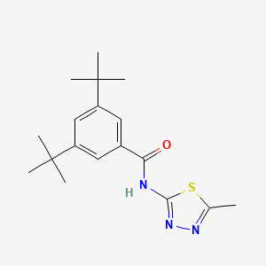 molecular formula C18H25N3OS B5404585 3,5-di-tert-butyl-N-(5-methyl-1,3,4-thiadiazol-2-yl)benzamide 