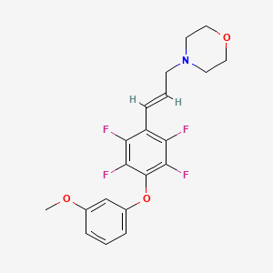 molecular formula C20H19F4NO3 B5404595 4-{3-[2,3,5,6-tetrafluoro-4-(3-methoxyphenoxy)phenyl]-2-propen-1-yl}morpholine 