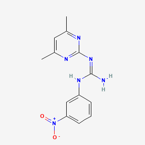 molecular formula C13H14N6O2 B5404607 N-(4,6-dimethyl-2-pyrimidinyl)-N'-(3-nitrophenyl)guanidine 