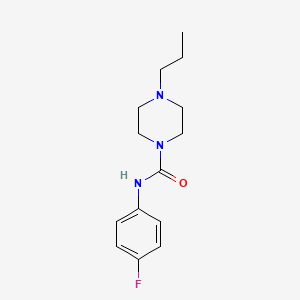 molecular formula C14H20FN3O B5404641 N-(4-fluorophenyl)-4-propyl-1-piperazinecarboxamide 