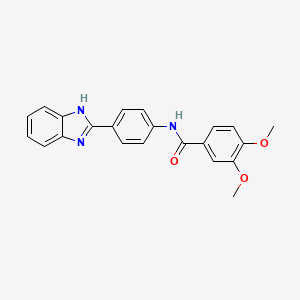 molecular formula C22H19N3O3 B5404653 N-[4-(1H-benzimidazol-2-yl)phenyl]-3,4-dimethoxybenzamide 