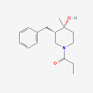 molecular formula C16H23NO2 B5404675 (3S*,4R*)-3-benzyl-4-methyl-1-propionyl-4-piperidinol 