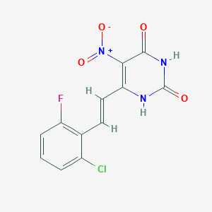 6-[2-(2-chloro-6-fluorophenyl)vinyl]-5-nitro-2,4(1H,3H)-pyrimidinedione