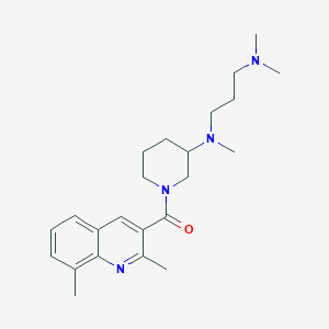 molecular formula C23H34N4O B5404712 N-{1-[(2,8-dimethyl-3-quinolinyl)carbonyl]-3-piperidinyl}-N,N',N'-trimethyl-1,3-propanediamine 