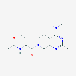 molecular formula C17H27N5O2 B5404720 N-(1-{[4-(dimethylamino)-2-methyl-5,8-dihydropyrido[3,4-d]pyrimidin-7(6H)-yl]carbonyl}butyl)acetamide 