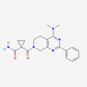 molecular formula C20H23N5O2 B5404733 1-{[4-(dimethylamino)-2-phenyl-5,8-dihydropyrido[3,4-d]pyrimidin-7(6H)-yl]carbonyl}cyclopropanecarboxamide 
