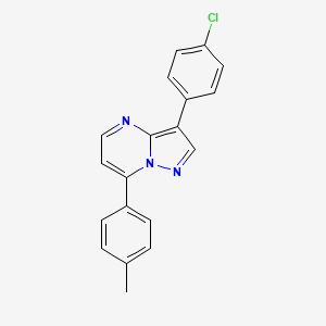molecular formula C19H14ClN3 B5404740 3-(4-chlorophenyl)-7-(4-methylphenyl)pyrazolo[1,5-a]pyrimidine 