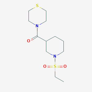 molecular formula C12H22N2O3S2 B5404756 4-{[1-(ethylsulfonyl)-3-piperidinyl]carbonyl}thiomorpholine 