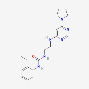molecular formula C19H26N6O B5404770 N-(2-ethylphenyl)-N'-(2-{[6-(1-pyrrolidinyl)-4-pyrimidinyl]amino}ethyl)urea 