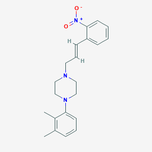 molecular formula C21H25N3O2 B5404772 1-(2,3-dimethylphenyl)-4-[3-(2-nitrophenyl)-2-propen-1-yl]piperazine 